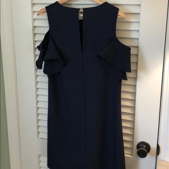 Cold Shoulder Ruffle Sleeve Dress - Picture 4 of 8